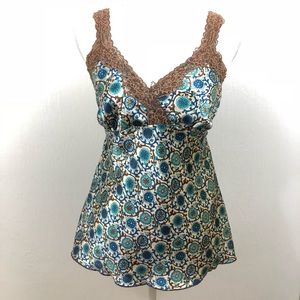 Floral Cami Tank with Lace